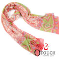 Latest fashion colorful lady wholesale fashion scarf silk foulard